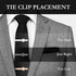 AMITER 3pcs Tie Clips with Initial A-Z, Skinny Tie Bar for Mens Regular Neckties...