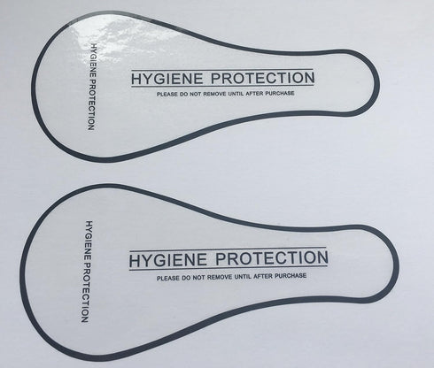 Adhesive Protective Hygiene Try On Thong/String Stickers/Labels for Swimsuits, Swimwear and Lingerie Panty Liner/Barrier (100 Thong, Standard)...