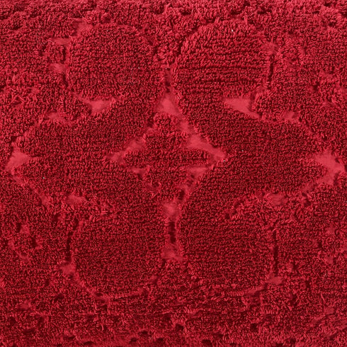 Better Trends Burgundy Euro Sham 100% Cotton Chenille Bedspread Sham, Soft and Cozy Tufted Tumble Dry (26x26 Euro Sham) Ashton Collection...