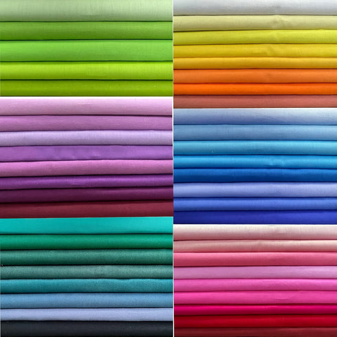 50pcs 10" x 10" Cotton Quilting Fabric Squares Fat Quarter Bundles Fabric for DIY Craft Patchwork,Solid...