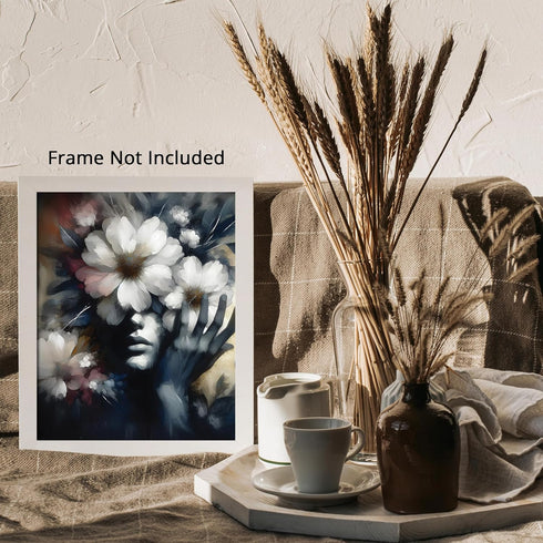 Posterizer 1 pcs-abstract modern floral African womans decor-Afro-American Art Collection-Inspirational Women's Art-Gifts for Women-Living Room Be...