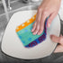 Set of 4 Premium Paperless Kitchen Dish Wash Scrubs – Sponge Scour Pads Made of 100% Natural Organic Fibers W/Non-Toxic Coat – Non-Scratch Surface...
