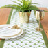 The White Petals Green Dresser Scarf Table Runner - (14x48 inch) | Fabric Lined | Properly Finised, No Fray Edges | for Home, Kitchen, Dining Room...
