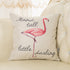 Stand Tall Little Darling Watercolor Flamingo Motivational Sign Inspirational Quote Cotton Linen Home Decorative Throw Pillow Case Cushion Cover S...