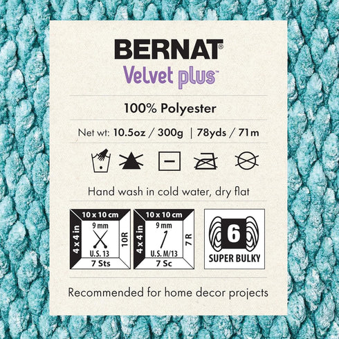 Bernat Velvet Plus Golden Moss Yarn - 2 Pack of 300g/10.5oz - Polyester - 6 Super Bulky - Knitting/Crochet......