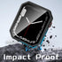 Rugged Case Compatible with Apple Watch Series SE 6 5 4 40mm with Tempered Glass Screen Protector, Rhombus-shaped Hard PC Bumper Protective Cover ...