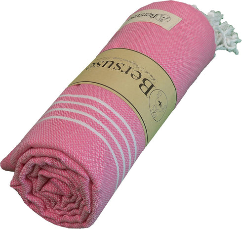 Bersuse Beach Towels Peshtemal Turkish Towels Anatolia Collection Premium Turkish Beach Towel, 100% Cotton, Large, Quick-Dry, Sand-Free, Lightweig...