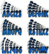 Hardline Products Series 200 Factory Matched 3-Inch Boat & PWC Registration Number Kit, Blue/Black - BLBKG200...