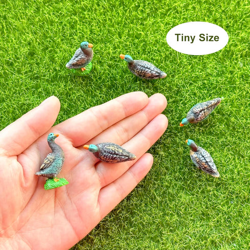 Mini Resin Duck & Goose Fairy Garden Accessories Miniature Figurine, Decor for Fairy Garden Bonsai Micro Landscape Moss Terrarium DIY Craft Projec...