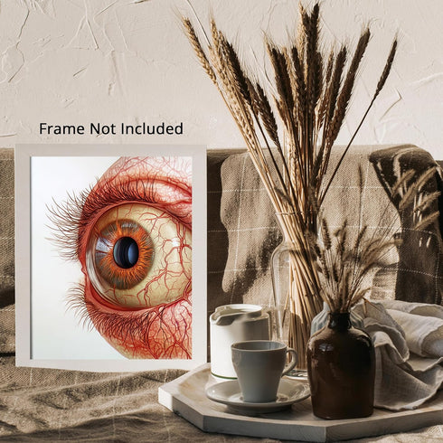 Posterizer 1 pcs-anatomical illustration of the human eye 2-Teachers & Classrooms-Abstract & Modern Art-School and classroom art- unframed wall ar...