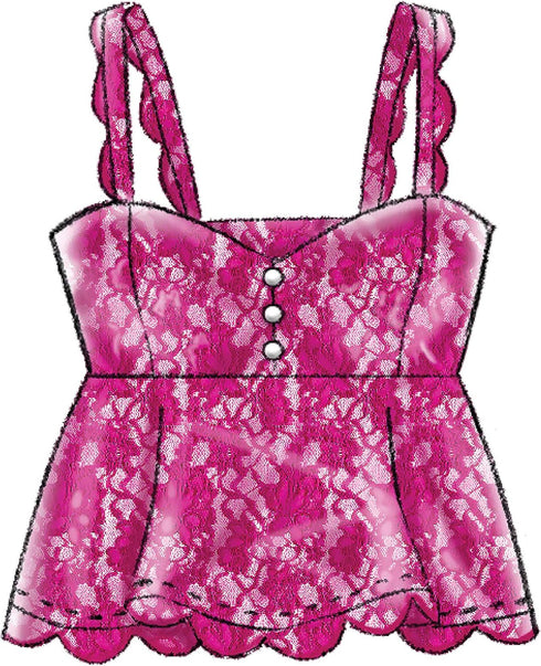 McCall Pattern Company McCall's M79585A Women's Close Fit Crop Tank Top Sewing Patterns, Sizes 4-22, various, WHITE...