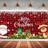 Irenare Christmas Banner Backdrop Santa Claus Reindeer Merry Christmas Banner Indoor for Xmas Holiday Party Photo Booth Photography Wall Hanging D...