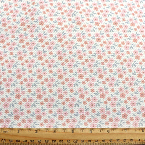 David Angie Mermaid Scale Printed Bullet Textured Liverpool Fabric 4 Way Stretch Spandex Knit Fabric by The Yard for Head Wrap Accessories (Floral...