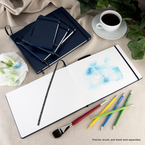 Pentalic 3.5" x 5.375" Aqua Journal, Watercolor, 48 Pages, Blue...