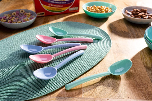 Plastic Spoon Portable Cereal, Soup, Porridge, Spoons Reusable Dinner Scoops for Home Kitchen Buffet Restaurant Flatware | Made in USA...