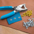DURATECH Grommet Eyelet Pliers kit, Eyelet Pliers with 500 Gold and Silver Metal Eyelet Grommets, Handheld Grommet Tool Kit for Leather/Belt/Shoes...