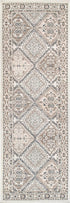 nuLOOM 2x8 Becca Traditional Tiled Area Rug, Beige, Faded Transitional Design, Stain Resistant, For Bedroom, Dining Room, Living Room, Hallway, Of...