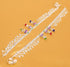 Touchstone Indian Bollywood Handcrafted Pretty Stylish Colorful Designer Jewelry Payal Paazeb Anklets in Silver Tone for Women....
