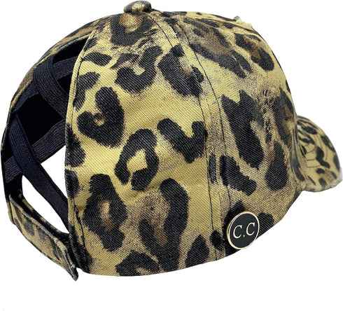 Funky Junque Messy Bun Baseball Cap - Women's Ponytail Hat with Criss Cross Design - Value Packs, Solid Colors, Camo Patterns...