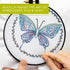Bucilla Watercolor 6" Stamped Embroidery Kit, Kaleidoscope Butterfly, Includes 4-Color Printed Fabric, 6" Hoop, Embroidery Floss, Needle, and Inst...