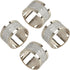 SARO LIFESTYLE 4-Piece Sparkling Design Napkin Ring Set, Silver...