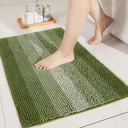 COSY HOMEER 28x18 Inch Bath Rugs Made of 100% Polyester Extra Soft and Non Slip Bathroom Mats Specialized in Machine Washable and Water Absorbent ...