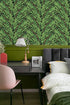 HAOKHOME 93382-1 Peel and Stick Wallpaper Forest Removable Stick on Contact Paper for Kitchen Morris Decor Black/Green/Brown 17.7in x 9.8ft...