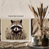 Posterizer 1 pcs- Portrait of a raccoon with clothes on-Art for Animal Lovers-Floral Botanical Art- Gift for Men Women Entrepreneur Teens-Living R...