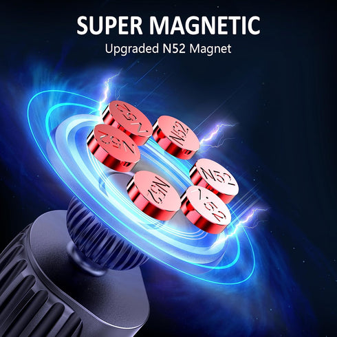 TT&C Universal Magnetic N52 6pc Air Vent Phone Mount Holder for Car, 360° Adjustable Super Strong Magnet Compatible with iPhone, Samsung, Google, ...