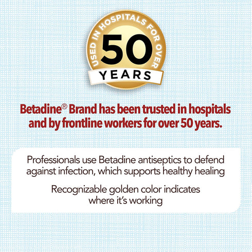 Betadine Antiseptic First Aid Spray, Povidone-iodine 5%, Infection Protection, Kills Germs In Minor Cuts Scrapes And Burns, No Sting Promise, No A...