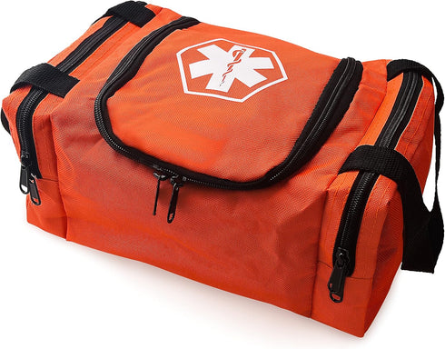 ASA TECHMED First Aid Responder EMS Emergency Medical Trauma Bag EMT, Fire Fighter, Police Officer, Paramedics, Nurse, Orange...