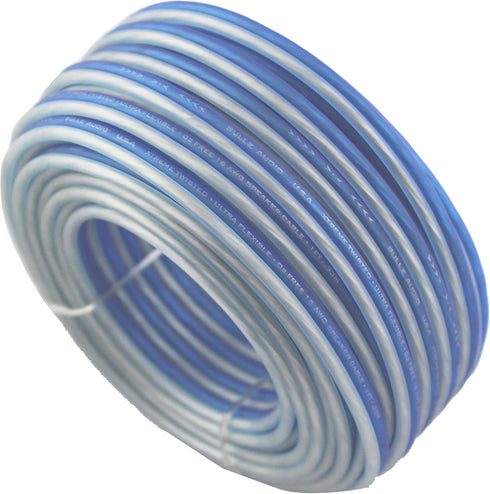 Bullz Audio (BPS16.25PB) PRO Platinum/Blue 25' 16-Gauge Speaker Cable...