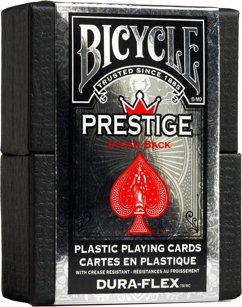 Bicycle Prestige Waterproof Plastic Playing Cards, Red & Blue (Colors May Vary)...