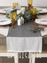 DII Bordered Dobby Woven Table Runner, 15 x 72, Black, 1 Piece...