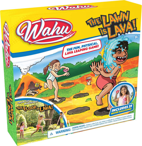 Wahu The Lawn is Lava Outdoor Water Balloon Game for Kids Ages 5+, Kids Outdoor Water Game with 25 Water Balloons...