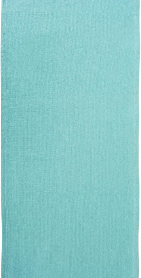 DII Everyday Collection, Fringed Solid Tabletop, Table Runner, 14x72, Aqua...