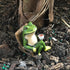 Miniature Frog Garden Statue - 2" Tall - Mini Outdoor Accessory Figurine for Fairy Garden...