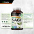 BIO KRAUTER Sage Supplement Capsules 1000 mg - 250 Vegan Caps - Supplement with Salvia Officinalis - Immune & Digestive Support - Rich in Antioxid...