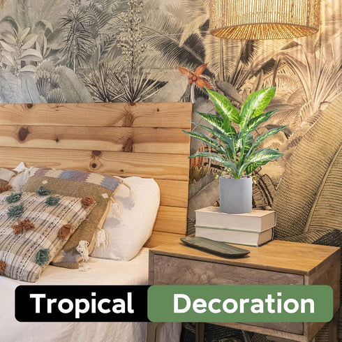 16" Small Fake Plants Artificial Tropical Faux Plants Indoor for Office Desk Shelf Bathroom Home Decor...
