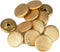 Mibo 12pcs Metal Shank Buttons 24L(15mm) with Crosshatch Weave Style Texture - Matte Gold...