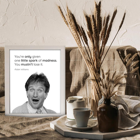 Posterizer 1 pcs-Robin Williams inspiring quote-Movie & Cinema Art-Quotes and Poems-Gift for movie lovers-Decor for Home & Office- UNFRAMED Wall A...