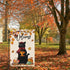 Welcome Fall Garden Flag 12 x 18 Inch Double Sided Burlap, Black Cat with Pumpkins Garden Flags, Maple Leaves Autumn Banners for Seasonal Yard Tha...