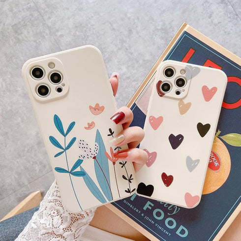 Jmltech Compatible with iPhone 12 Pro Max for Women Girls Cute Design Soft Silicone Camera Protection Protective Lovely Heart Phone Case for iPhon...
