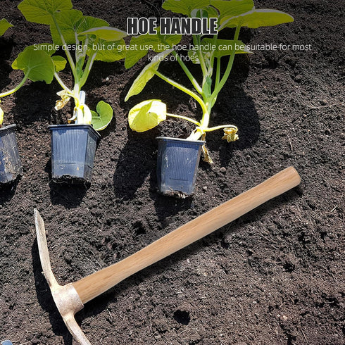 VANZACK Hoe Wooden Handle Tools Shovel Handles Hoe Handles Handle for Hoe Practical Handle Grip Hammer Handle Garden Accessories Reinforcing Hoe H...