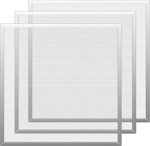 HG Power 3-Pack Mesh Screen for 10 Inch Shutter Exhaust Fan, Fine Metal Filter with Galvanized Edge,10.6"x10.6", Silver...