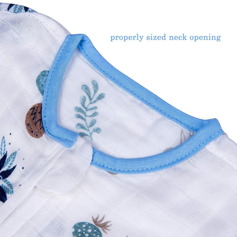 Toddler Sleeping Sack Muslin Cotton 1-2T Lightweight 0.5 Tog Summer Baby Wearable Blanket Thin Infant Sleeping Bag Breathable Soft 12-24M Sleevele...
