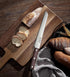 Bread Knife 8 Inch with Sheath - German High Carbon Stainless Steel, Ergonomic Grip Full Tang Wood Handle - Serrated Edge Home Kitchen Knife for B...