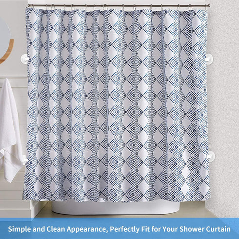 4 PCS Shower Curtain Clips, Shower Windproof Splash Guard - Self Adhesive Shower Curtain Weight Clip (White)...