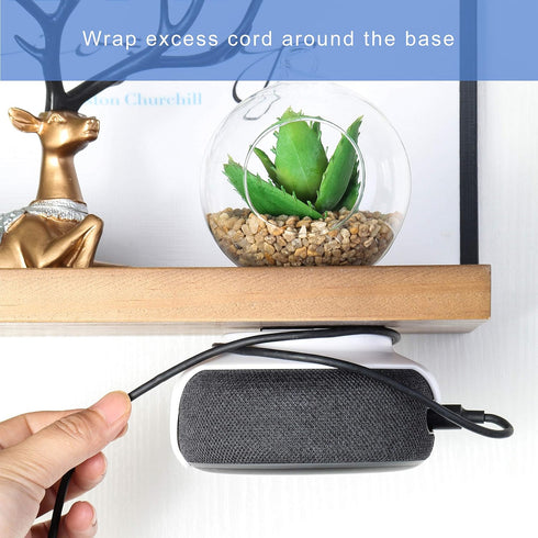 Echo Dot Wall Mount Holder for Echo Dot 3rd Generation, Space-Saving Accessories with Built-in Cable Management and Sticking Tape or Drill Nail - ...