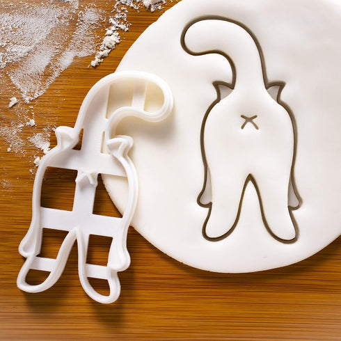 BAKERLOGY Kitty Butt cookie cutter - Detailed Biscuit Cutter Design for Baking and Crafts, ideal on fondant, dough, clay...